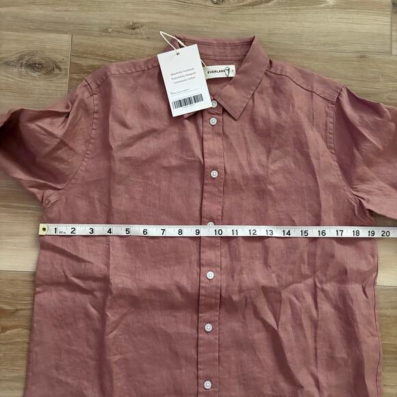 NWT Everlane The Linen Relaxed Shirt in Rose Dusk size 0 - Picture 4 of 5